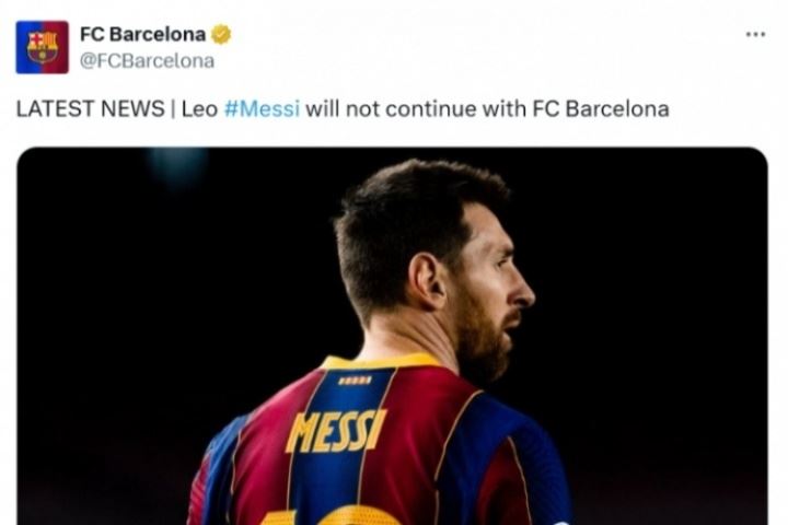 转眼四年😶2021年的今天，巴萨官宣梅西离队，结束21年红蓝生涯